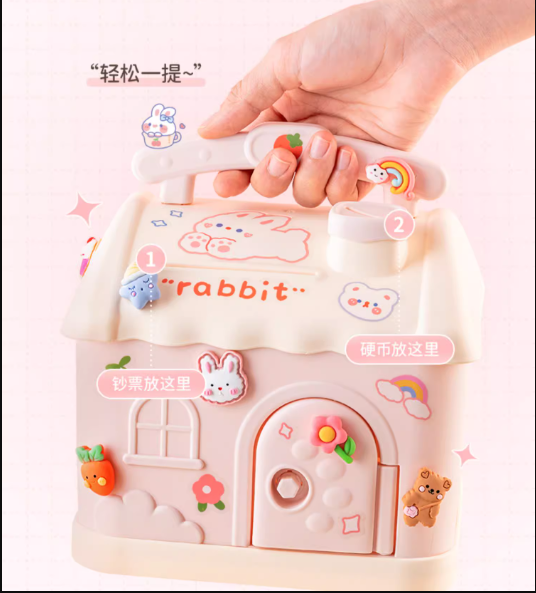 3D Cute Piggy Bank-Blue and Pink Color Options